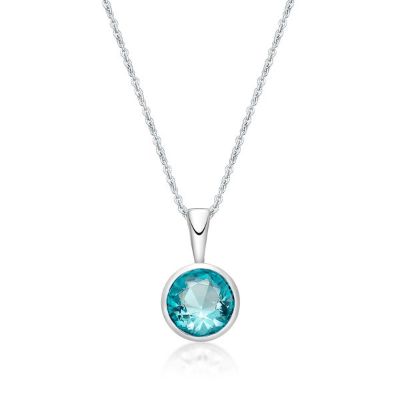 Picture of MARCH       , 5mm BEZEL PENDANT with CHAIN